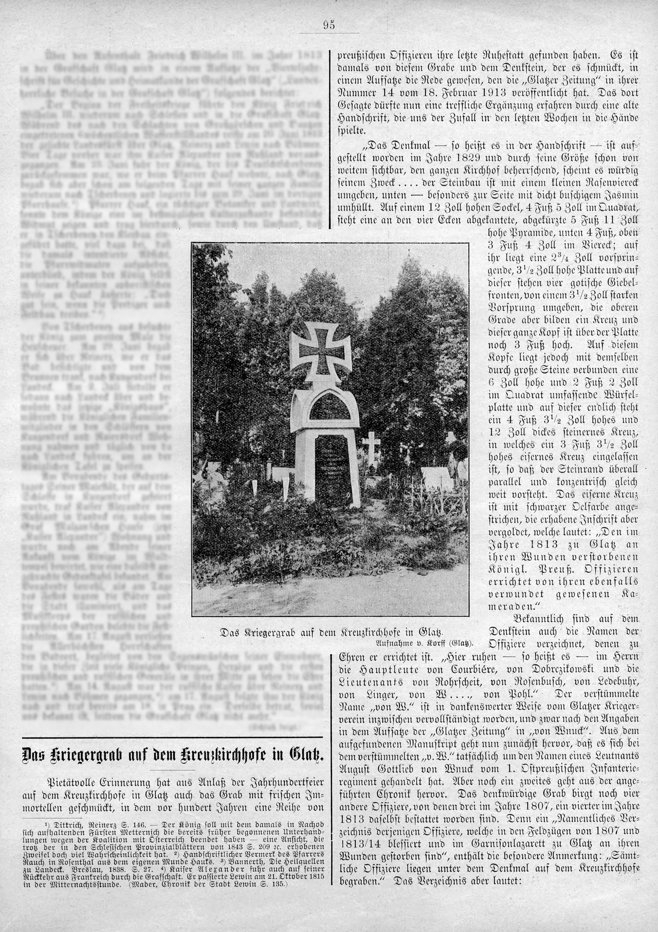 „Die Grafschaft Glatz“. Nr. 7 von 1913, S. 95