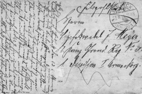 Feldpostkarte, Landeck, 23.8.1914