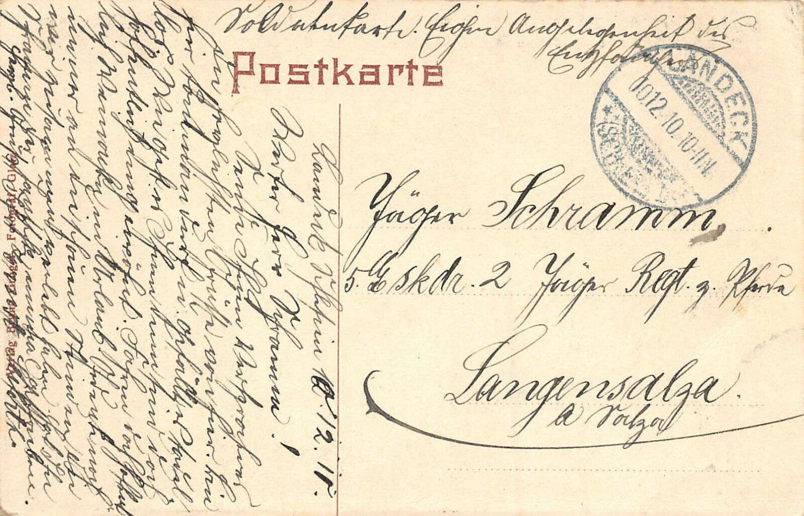 Postkarte von 1910