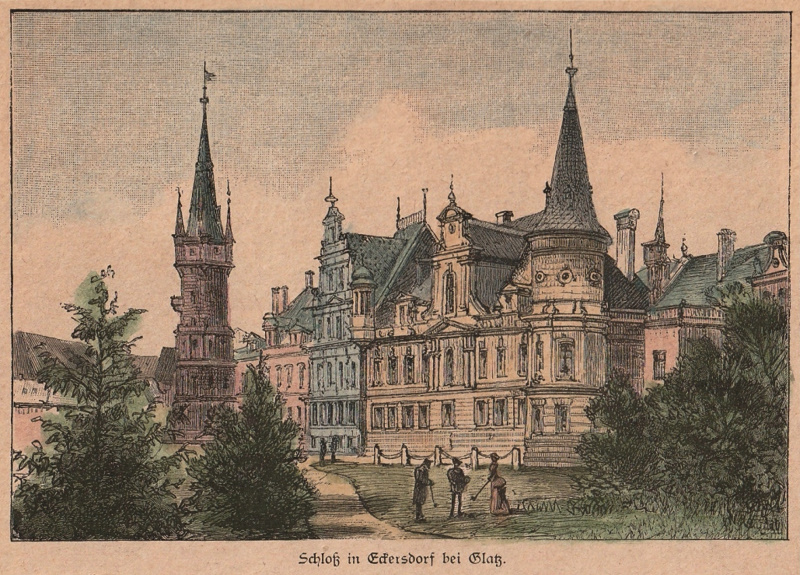 Schloß in Eckersdorf bei Glatz um 1885