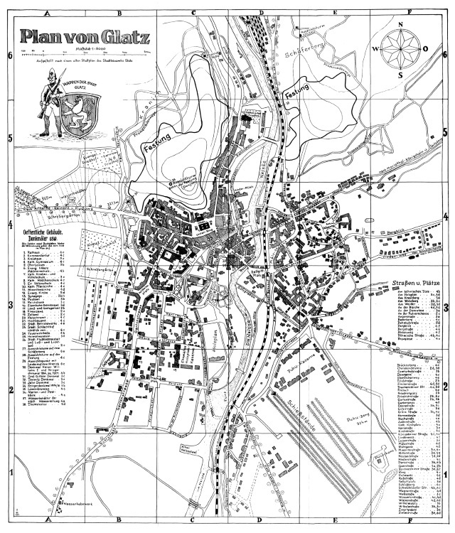 Vorschau des Stadtplanes von Glatz