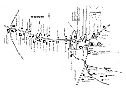 Ortsplan Heinzendorf Niederdorf