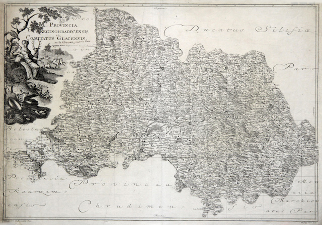Winkler-Karte von Königgrätz und Glatz 1760