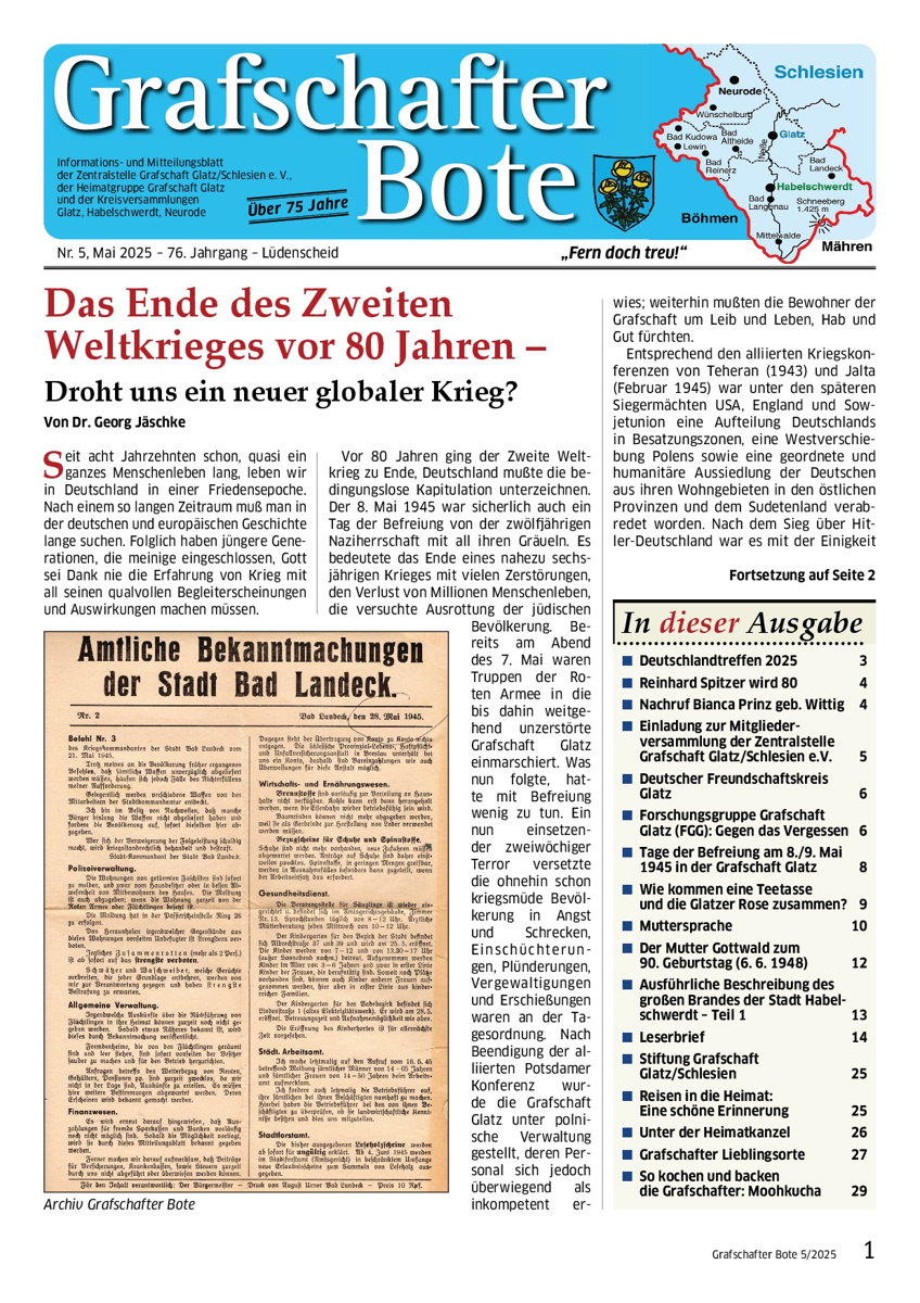 „Grafschafter Bote“ 05/2025
