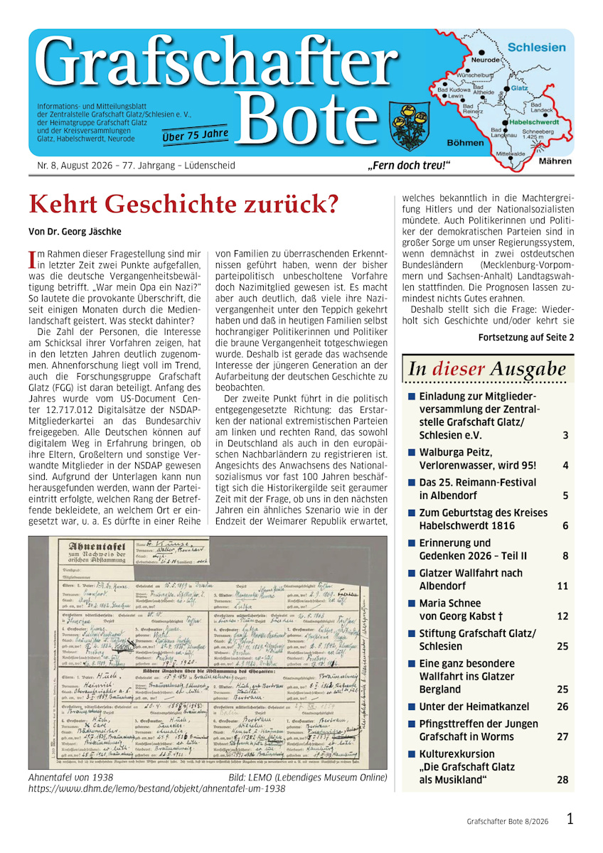 „Grafschafter Bote“ 8/2026
